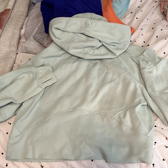 Light teal lulu scuba hoodie - Picture 2 of 2